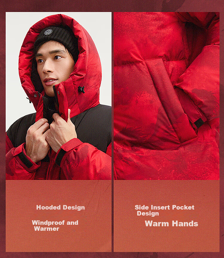 Bosideng Off-Season Winter Down Jacket Unisex Sports Mid-Length Student Puffer Coat Warm Outerwear 6