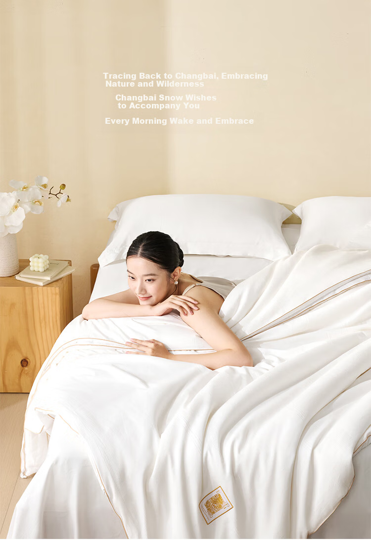 JD Jingzao Changbai Snow 100% Natural Silk Spring and Autumn Quilt - 220*240cm 11