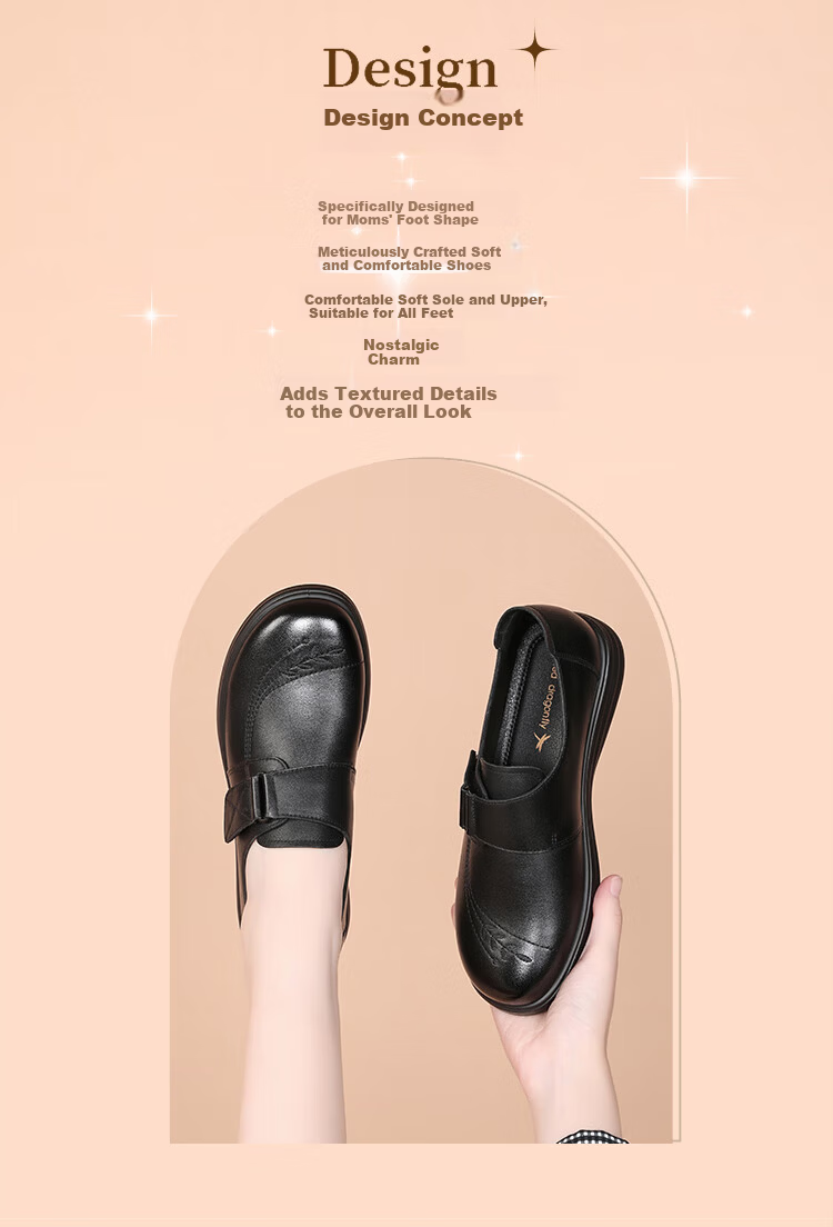 Red Dragonfly Women's New Breathable Slip-On Leather Flats Casual Work Shoes WTB352021 Black Size 41 2