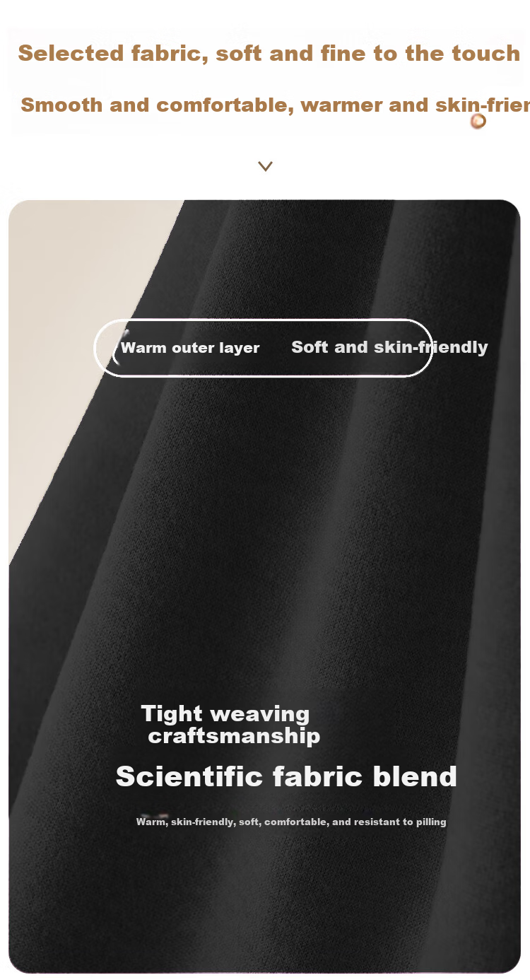 Urban Beauty 280G [Down and Silk] Double-Sided Brushed Fleece Thickened Seamless High-Waist Tummy Control Thermal Leggings for Women 3