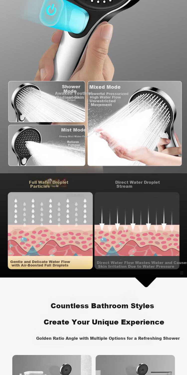 Del 28-Year Brand Shower Faucet Set Simple Mixing Valve Bathroom Hot and Cold Large Water Flow Shower Head 13