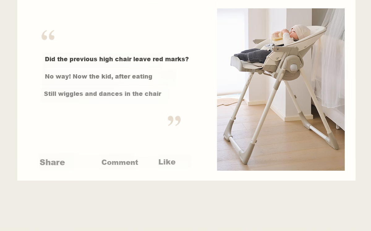 Beiyi 2-in-1 Baby High Chair and Rocker Khaki 2