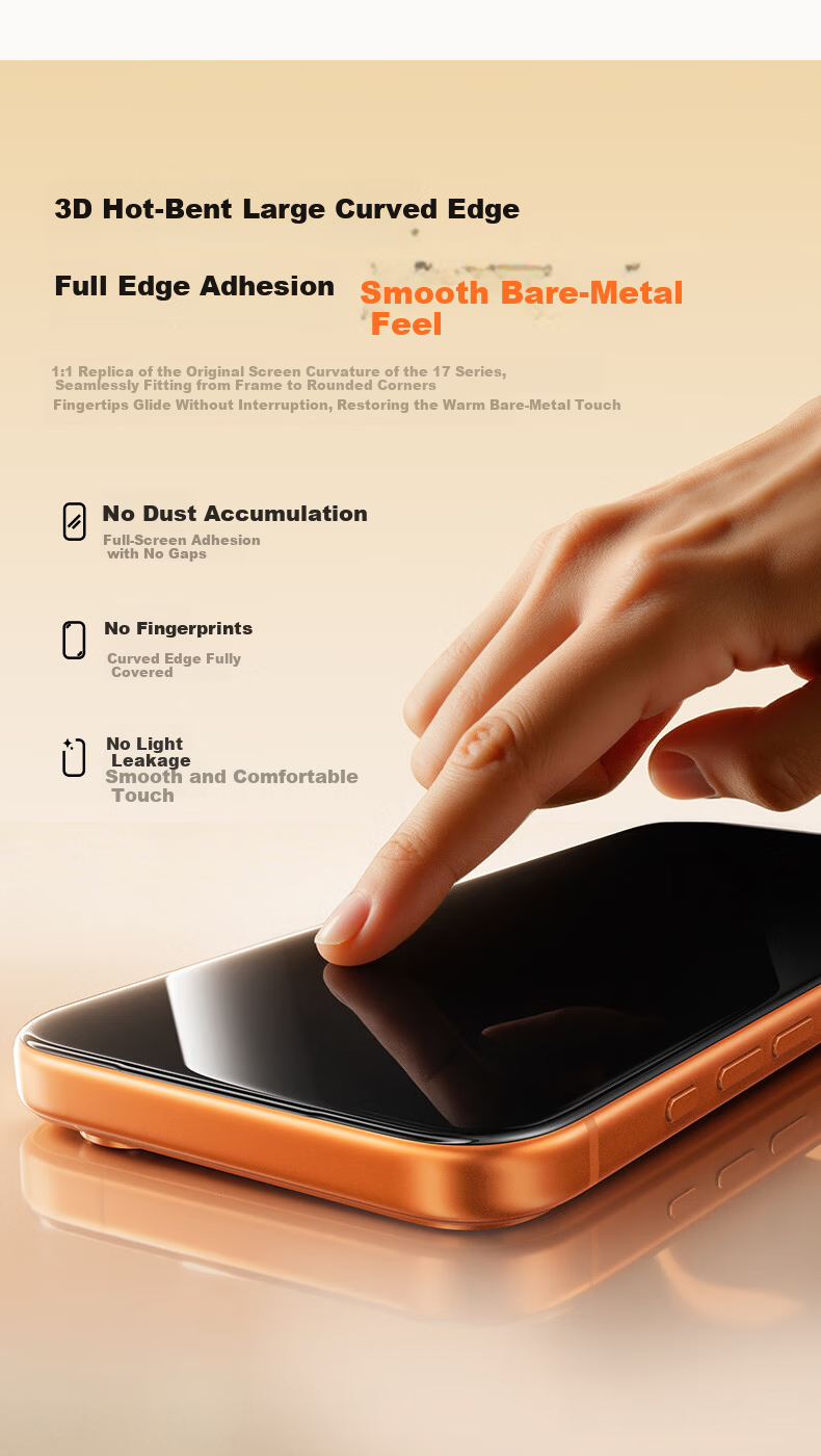 Baseus Gold Label Corning Film Pro [3D Hot Bending Full Coverage + AR Anti-Reflective] for iPhone 16 Pro Max Tempered Glass Screen Protector Dust-Free Warehouse Protective Film 10