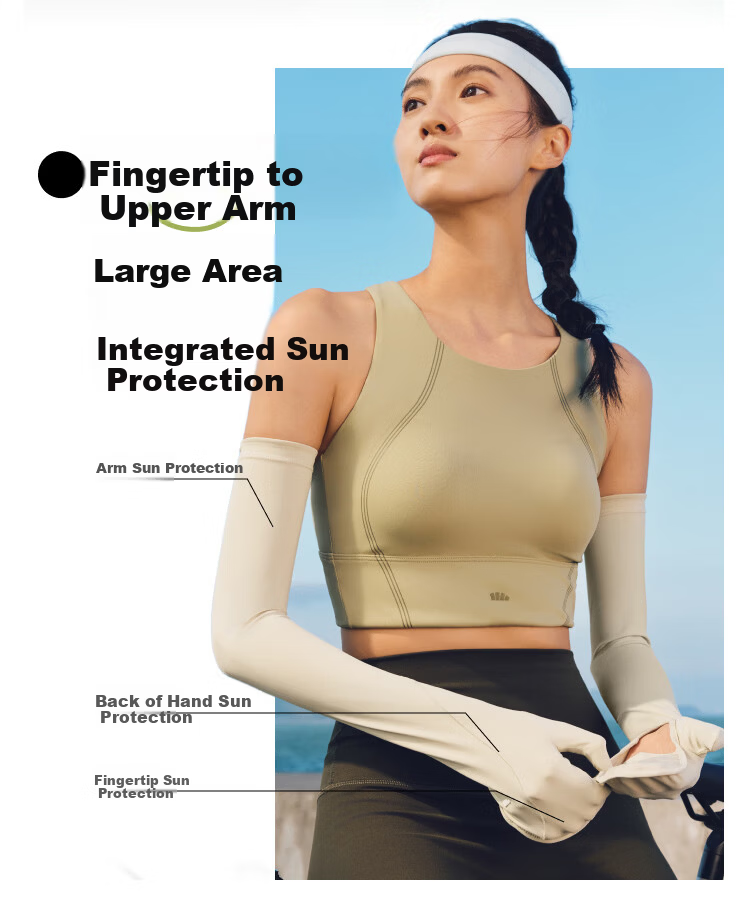 Beneunder Sun Protection Ice Silk Arm Sleeves for Women, Anti-Slip Silicone Cycling Arm Covers for Forearms And Back, Twilight Black AL379 5