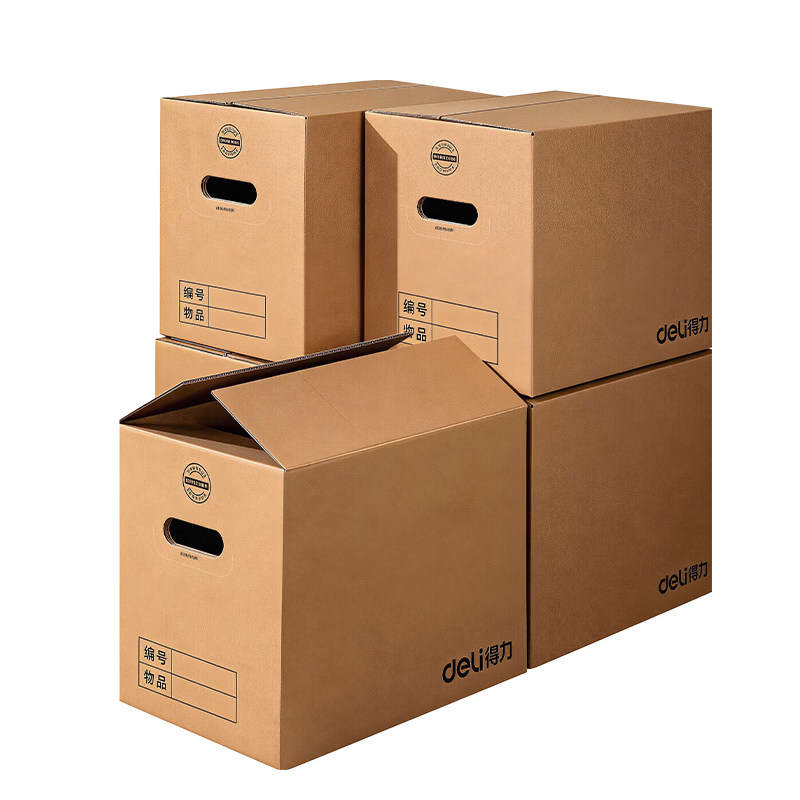 Deli Moving Boxes 60*40*50cm (5-Pack) Large Packing Courier Boxes Storage Luggage Organizer Office Storage PK169