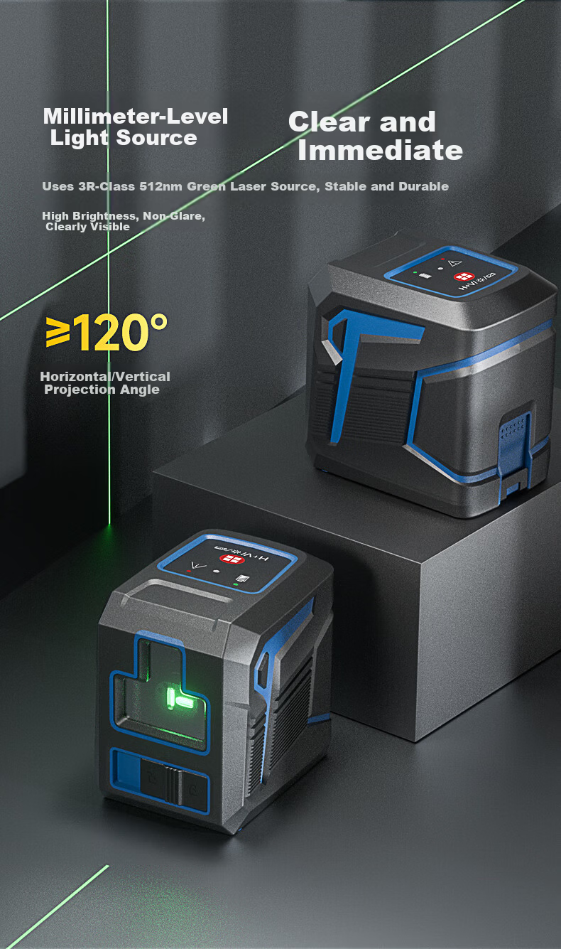Dongcheng Second-Line Small Horizontal Level High-Precision Infrared Green Laser Strong Light DIY Mini Line Projector FF10-11B 2