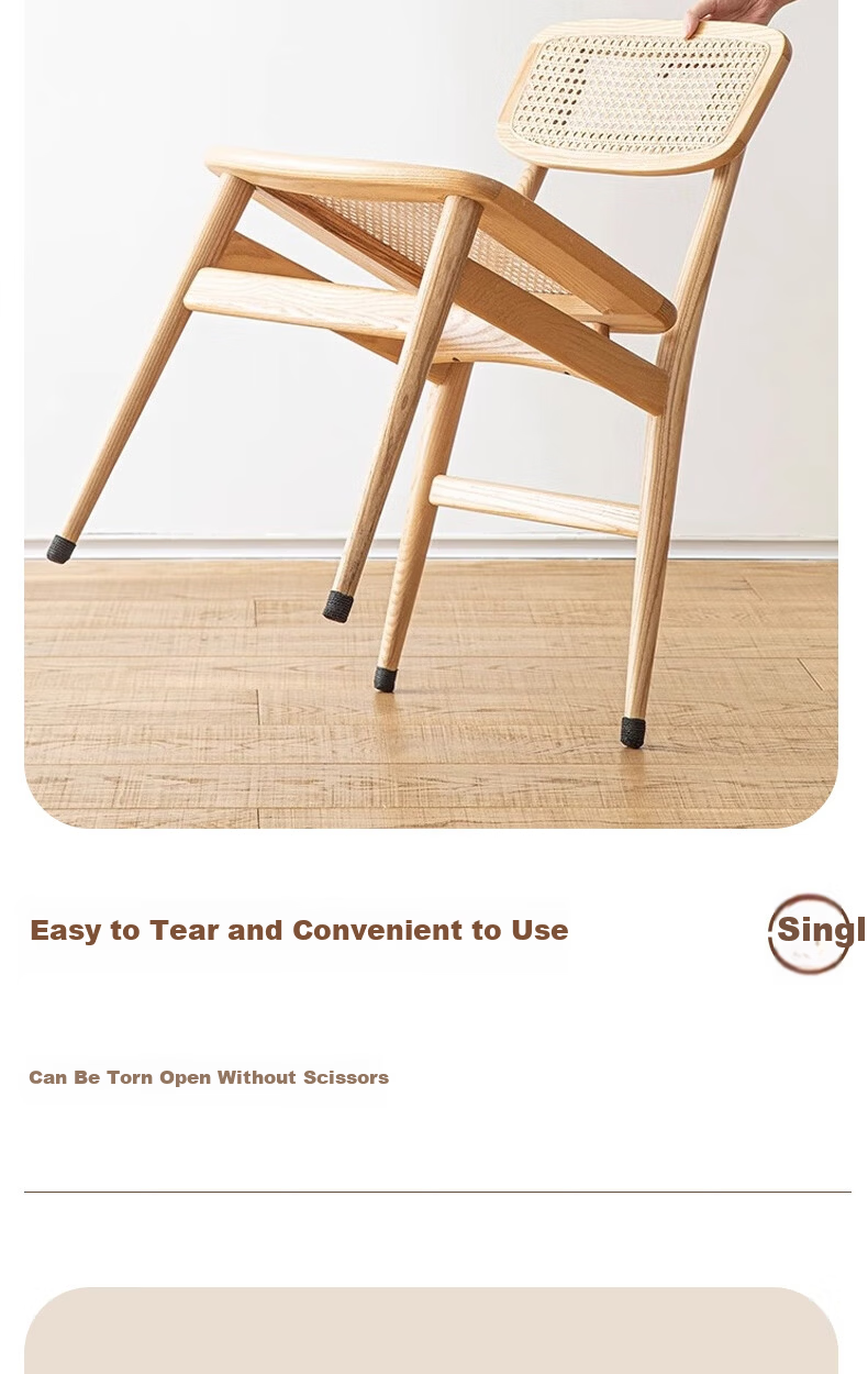 Bingyou Chair Leg Pad Protective Tape 10 Rolls Black Anti-Slip Table and Stool Leg Covers Protective Foot Sleeves Prevent Movement 6