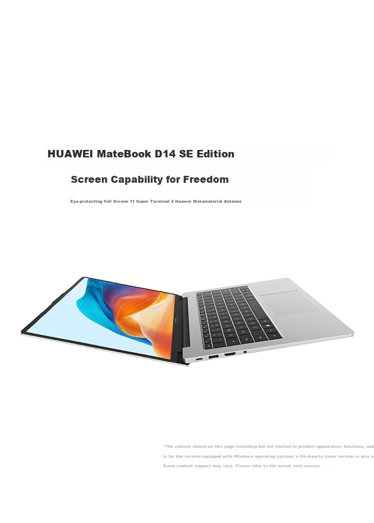 Huawei MateBook D 14 SE V20 Pre-installed Windows Lightweight Laptop 13th Gen Core i5 16GB 1TB Moonlight Silver 2