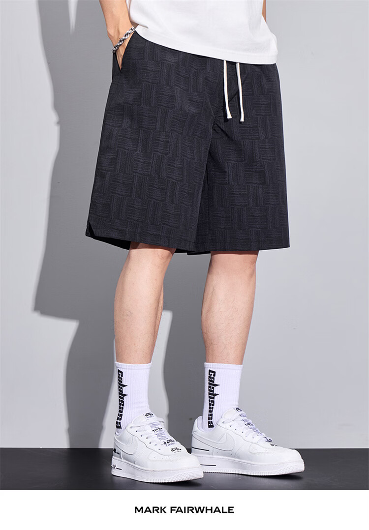 MARK FAIRWHALE Men's Summer Casual Loose Fit Breathable Thin Five-Point Shorts Sports Pants 5