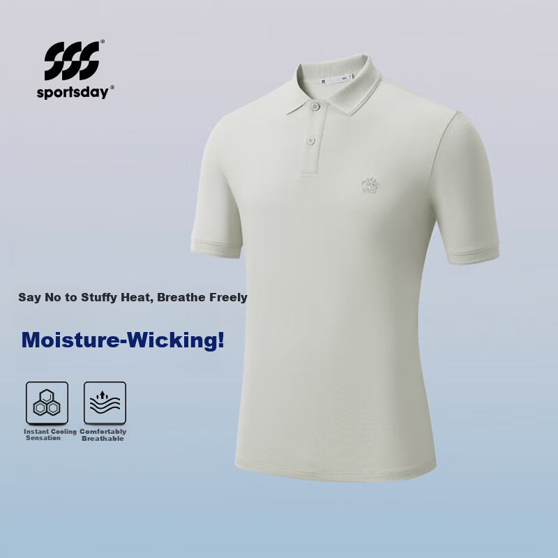HLA Hailan Home Men's Short Sleeve Polo 26 Summer Sports Cooling Moisture-Wicking Shirt