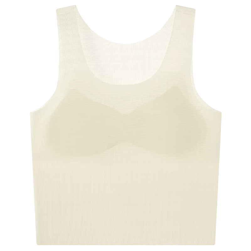 Ariel & Aurora Girls Long Summer Vest Breathable Seamless Cooling Anti-Bulge Innerwear for Elementary and Middle School Students Ages 7-16 L