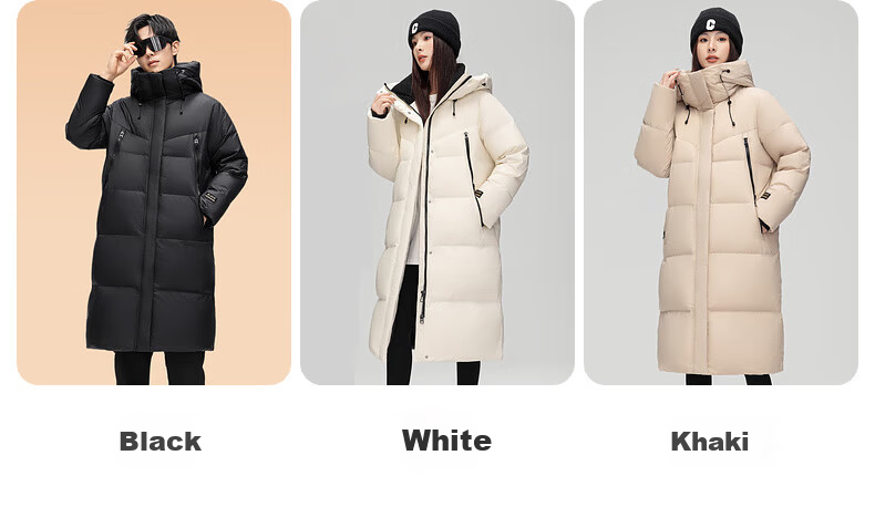 YAYA Luxury Gold Down Jacket Unisex Winter Extreme Cold Long Couple Over-the-Knee Thick Warm Coat 9