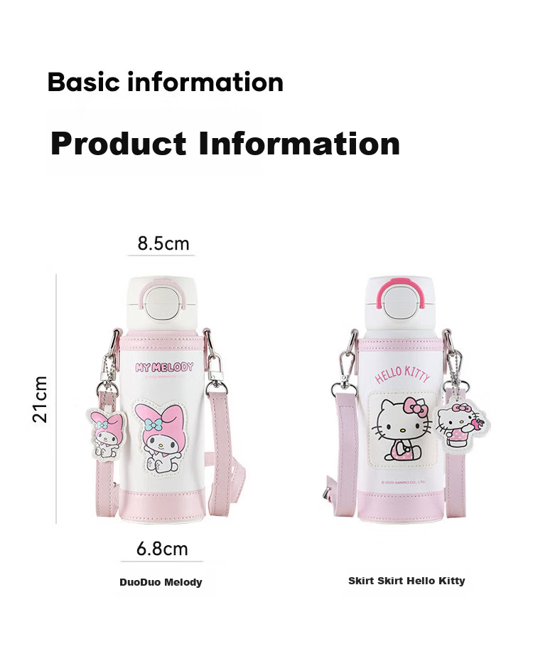 BEDDYBEAR Double-Drink Insulated Bottle with Straw Portable Coffee Cup High-Value Student Water Bottle 510ml Cloud Iris 12