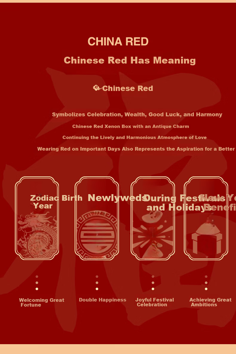 Hengyuanxiang Red Wool Scarf for Women Autumn Winter Neck Warmer New Year Birthday Gift for Mom Corporate Annual Meeting Goddess Festival Gift Box Set 4