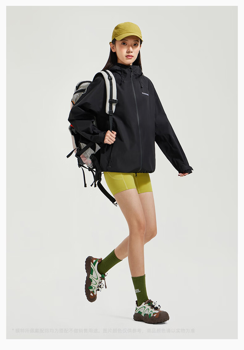 Penguin x Camel Collaboration Scale-Pattern Waterproof Outdoor Hiking Jacket Unisex Baby Style 44