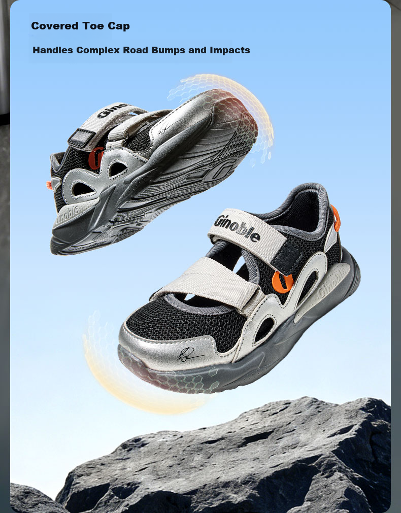 Ginoble Children's Sandals 2026 Summer Italian Series Kids Shoes 1-5 Years GW1886 Ice Cone Green 10