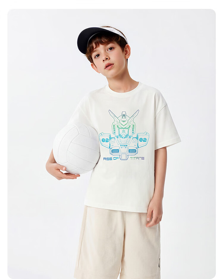 BALABALA Boys' Short-Sleeve T-Shirt, Children's Quick-Dry Clothing, Baby 2026 Summer New Kids' Wear, Parent-Child Undershirt, Pure Cotton Youth Top 9