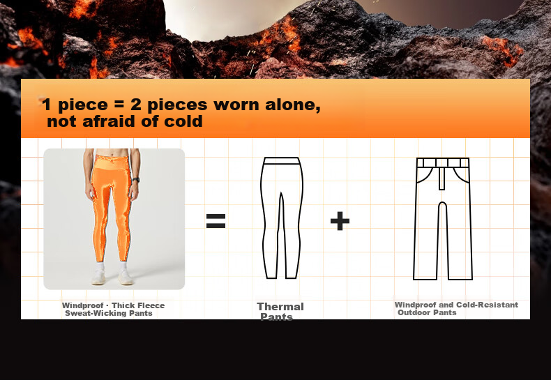 Feibit Thick Fleece Long Pants 3.0 Men's Sweat-Wicking Running Compression Waist Bag Pants Warm Training Wear Classic Black XS 4