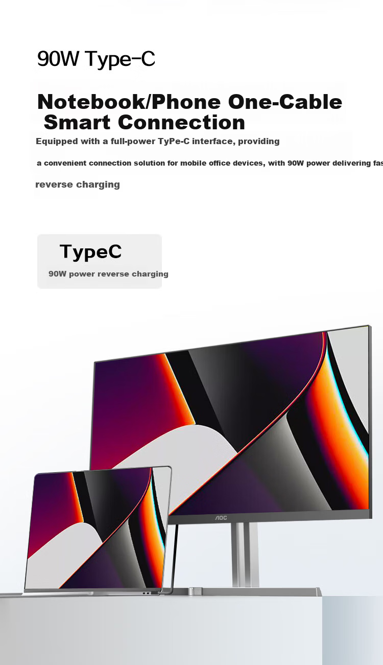 AOC 27-inch 4K 144Hz Dual-Mode FHD 288Hz HDR400 Type-C 96W Hardware Low Blue Light Mac Mini Energy-Saving Gaming Office Monitor U27U3XD 7