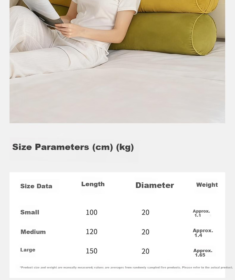 AiLu Long Body Pillow for Girls Sleeping Pregnant Women Side Sleep Leg Hugging Cylindrical Pillow Removable Washable for Boys 31