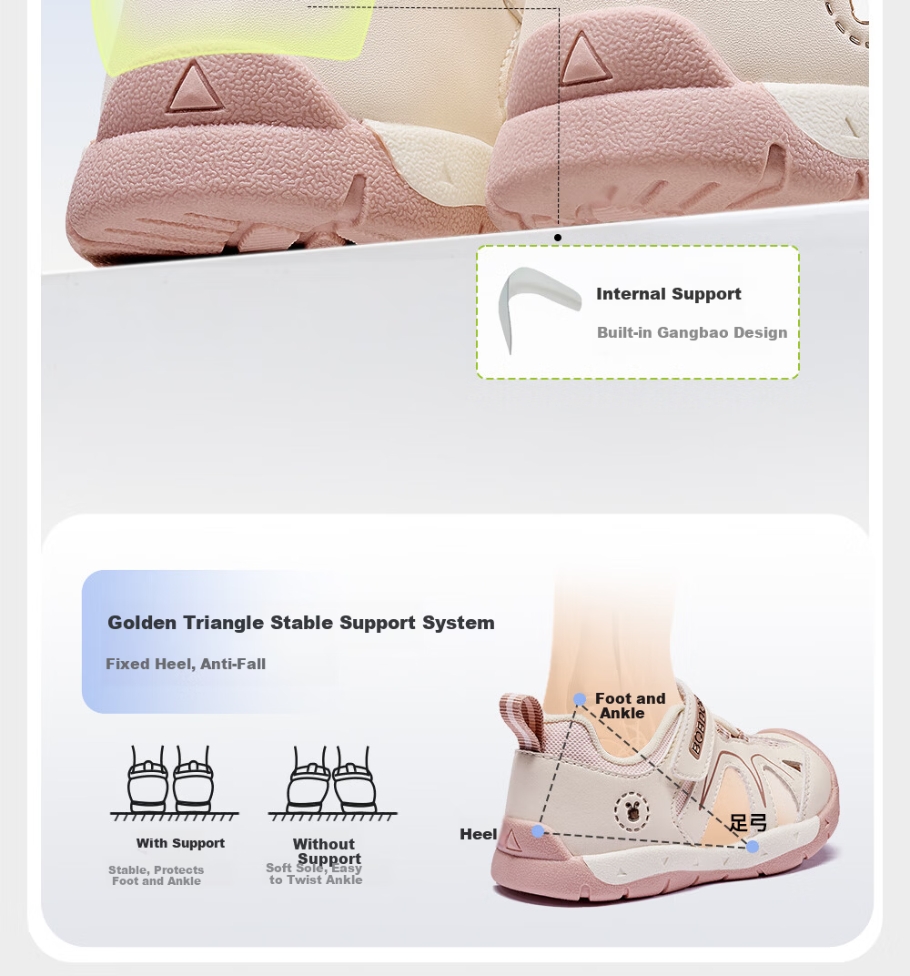 BOBDOG Toddler Baby Walking Sandals 26 Summer New Boys and Girls Children's Hollow Breathable Functional Shoes White Pink 21 12