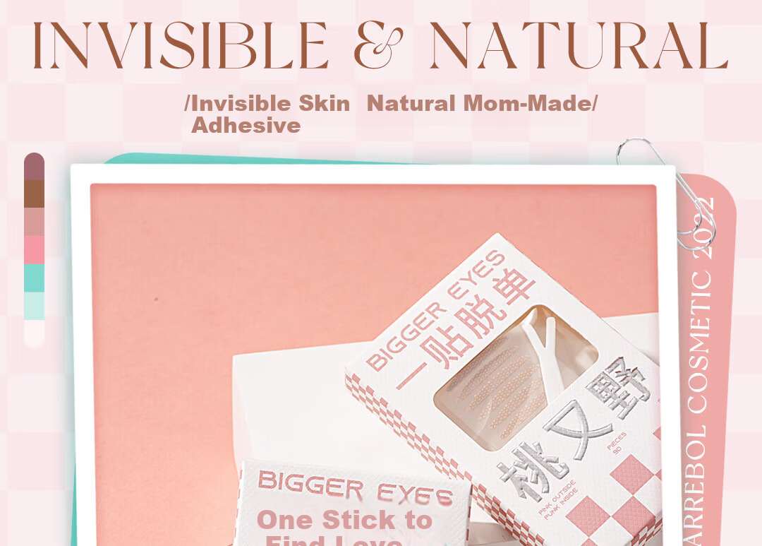 Arrebol Double Eyelid Tape for Women Invisible Natural Lace Waterproof Sweatproof Anti-Puffy Eye Pads L Natural Style 105 Pieces 2