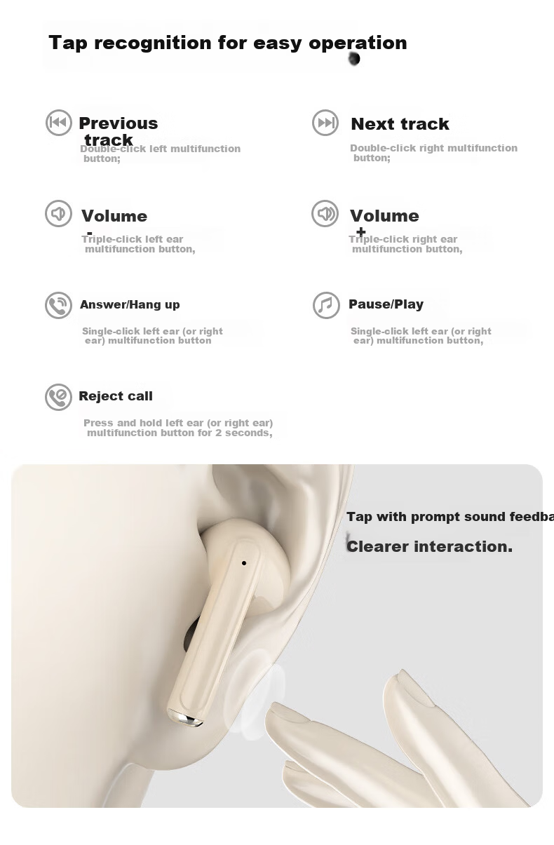 PEAK Bluetooth Ear Clip Open Bone Conduction Headphones Custom Tuned Sports Call Compatible with Apple Huawei Phones New This Month 13