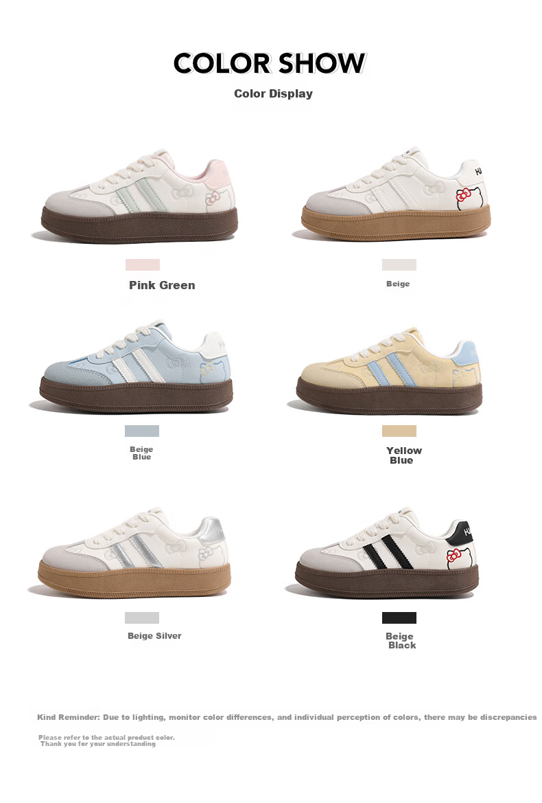Global Dopamine Embroidered German Training Shoes Women 2026 Spring New Cute Casual Student White Sneakers Beige Black Size 40 1