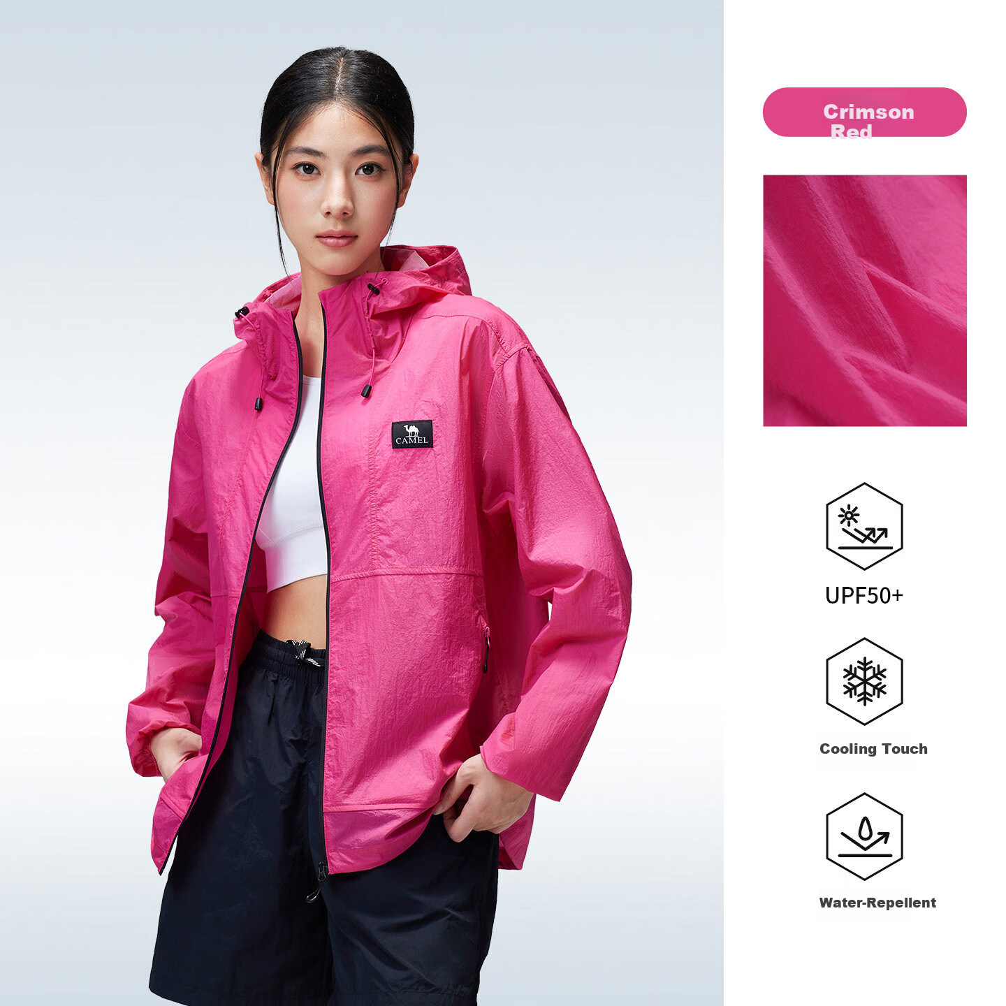 CAMEL Outdoor Sun Protection Jacket 2026 Spring Summer New Cooling Breathable Coat A36BA49026 (Dilraba Dilmurat Style)