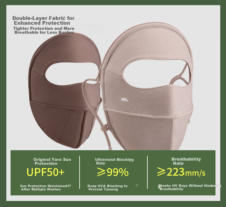 Beneunder Autumn Winter Sun Protection Moisturizing Cycling Face Mask Windproof Visor Face Bikini High-Value Women's Brown 30
