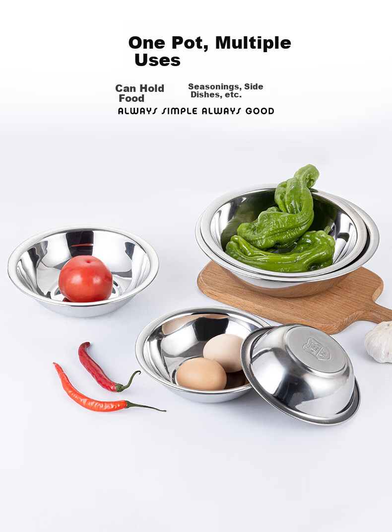 Golden Key 304 Thickened Stainless Steel 14cm Measuring Bowl Kitchen Vegetable Basin Seasoning Bowl Egg Beating Bowl GK-MD140 10