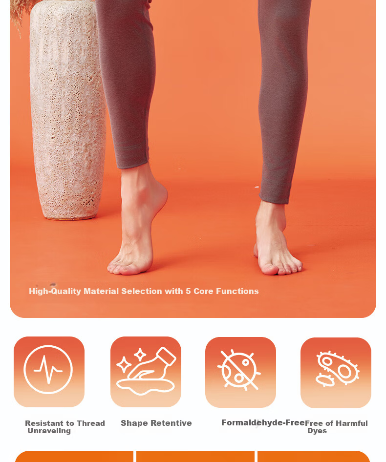 Yiershuang High Waist Warm Fleece-Lined Thick Thermal Pants Men's Autumn Winter Base Layer 2