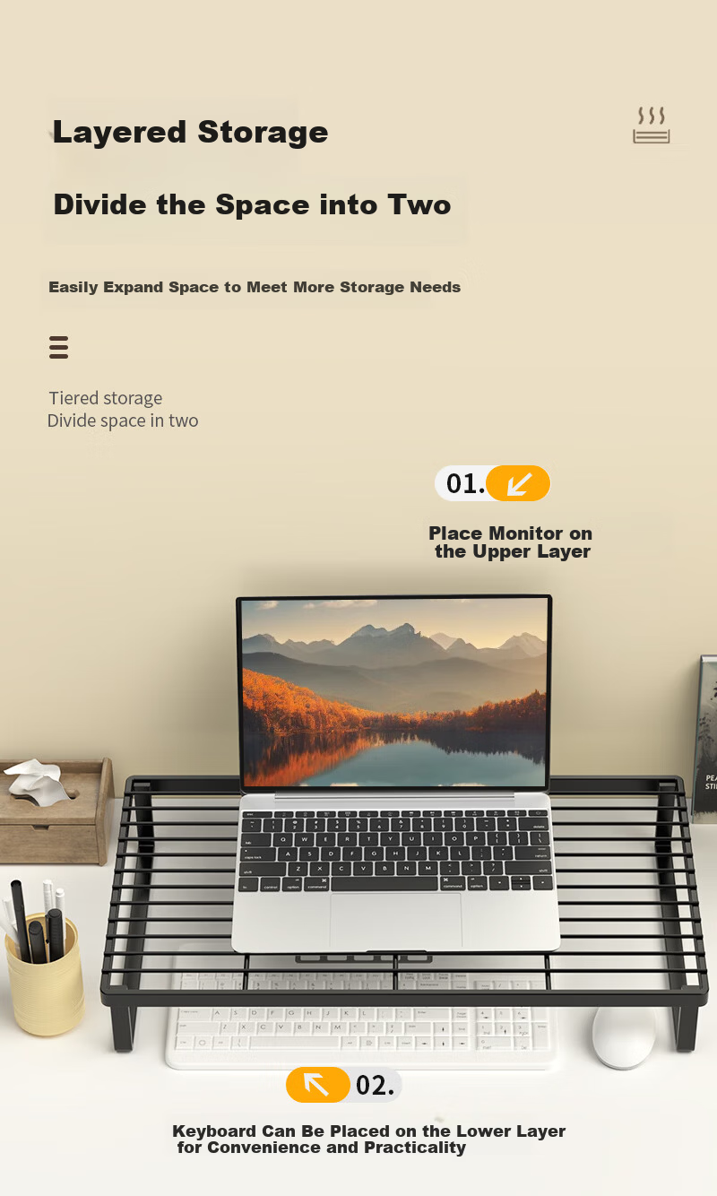 Jiangwutong Laptop Stand, Barbecue Grill, Gaming Laptop Cooler, Desktop Vertical Suspended Bracket, Height-Increasing Stand, Suitable for 18-Inch Apple And Lenovo Legion Raising Models 5