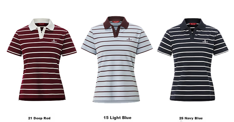 Biyinlefen [Cotton Elastic Bead Fabric] 2026 Spring Summer New Women's Casual Commuter Striped Seagull Collar Short Sleeve Polo Shirt 10