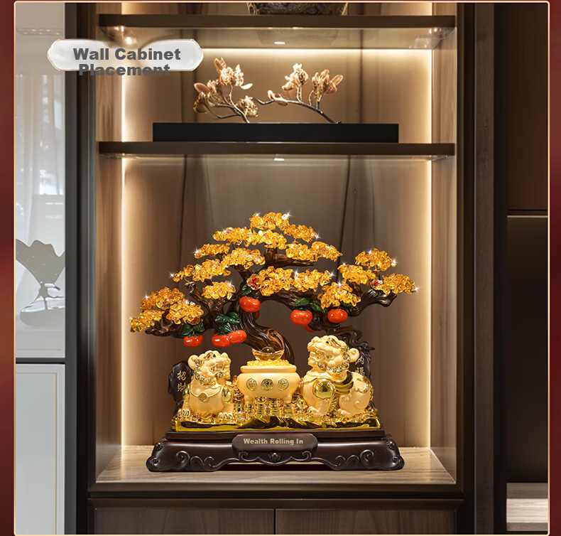 Lizhi Source Wealth Pixiu Treasure Basin Money Tree Ornament Store Cashier Desk Housewarming Opening Gift Living Room Wine Cabinet Decoration 5