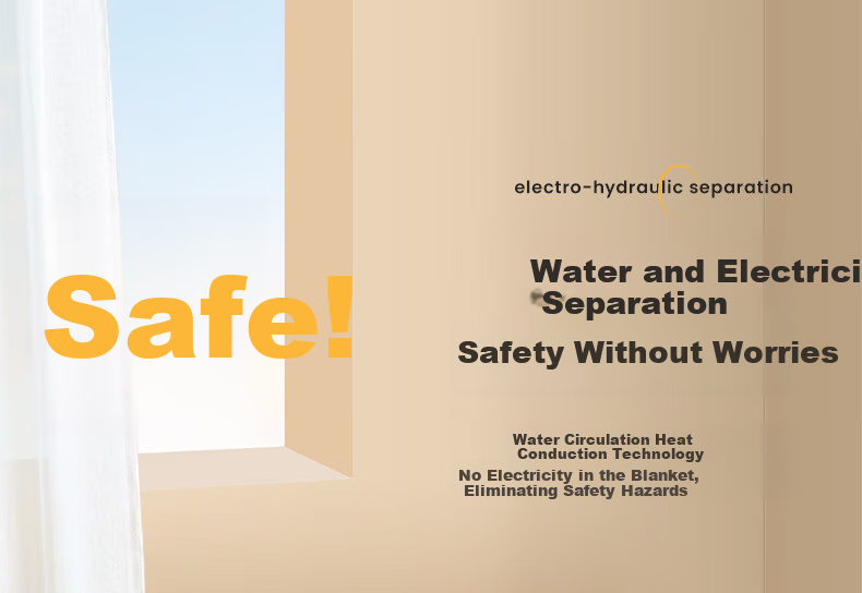 CHIGO Double Water Heating Electric Blanket 1.5x1.8m with Water-Electric Separation Safety and Water Circulation System 6