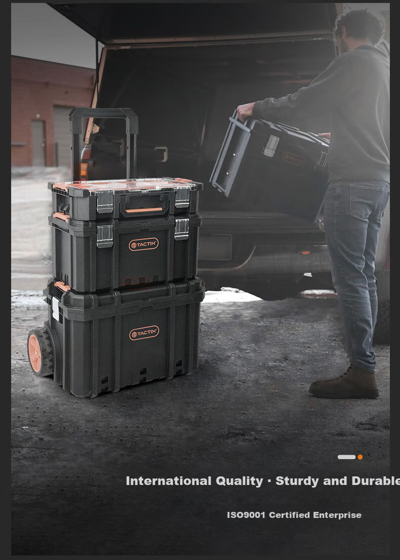 Tactix Combination Telescopic Toolbox Visible Parts Box Industrial Grade Vehicle Stackable Large Household Storage Box 320383 5