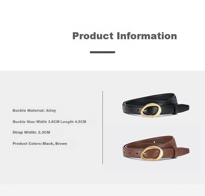 TUCANO Women's Leather Jeans Belt Casual Versatile Pin Buckle Waistband Female Decorative Birthday Gift for Girlfriend 3