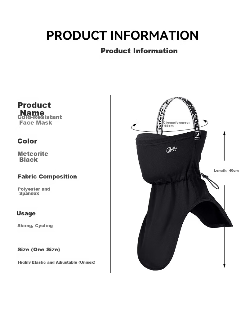 GOLOVEJOY High Joy Ski Mask Women's Winter Face and Neck Protection Windproof Cold Resistant Outdoor Neck Warmer Men's Cycling Headwear 54 2
