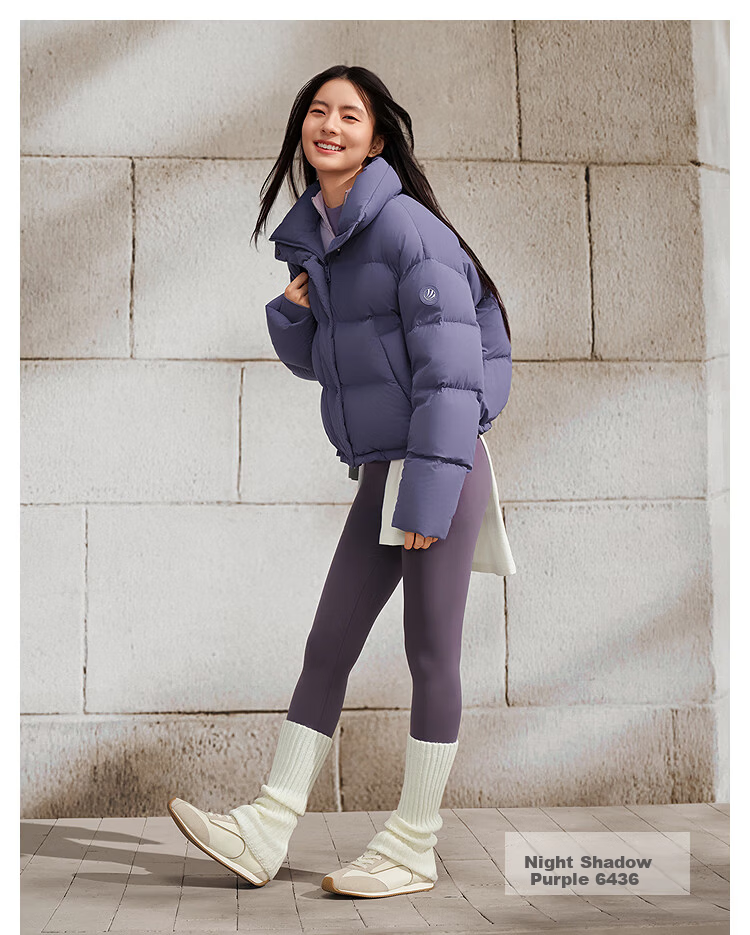 BOSIDENG Women's Off-Season 90% Down Thickened Stand Collar Loose Short Casual Warm Jacket Winter 10