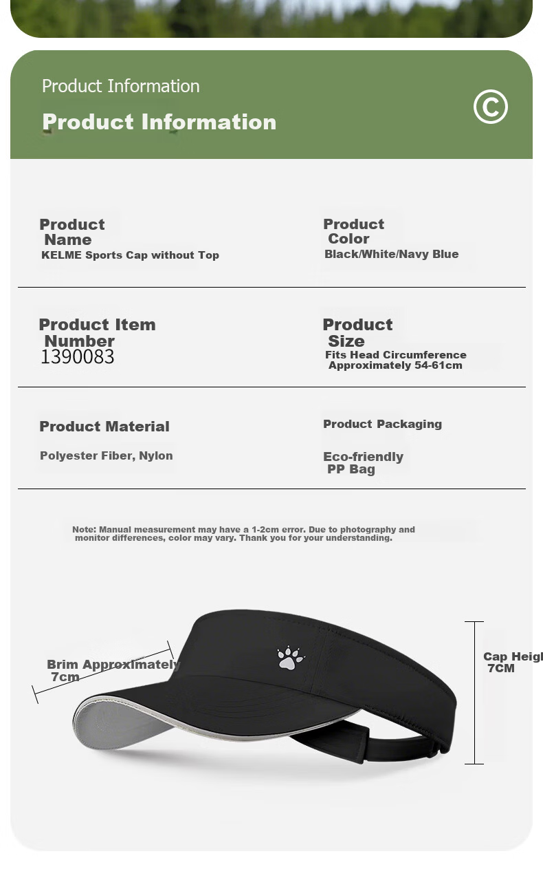 KELME 2-Piece Set Sunshade Cap with Face Cover Men’s Summer UV Protection Outdoor Sports Running Hat 9