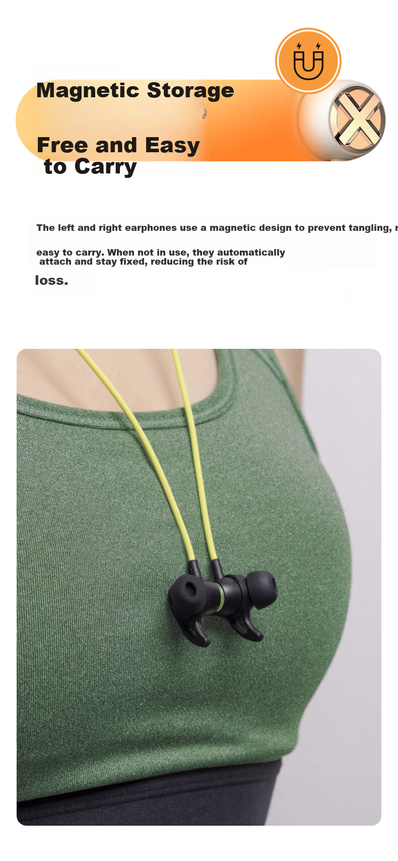 EDIFIER SoundMax X200BT Neckband Wireless Sports Bluetooth Earphones 20H Battery Life Mobile Phone Headset IP55 Waterproof Dustproof Starry White 7