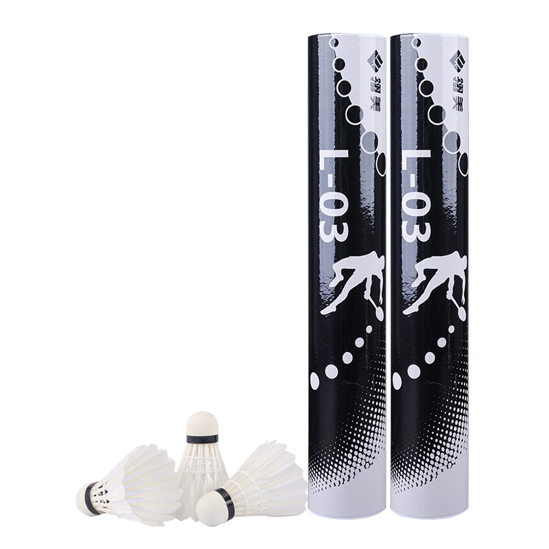 Lingmei Feather Badminton L03 Durable Stable Flight Training and Competition Shuttlecocks Selected Duck Feathers 12-Pack Speed 77