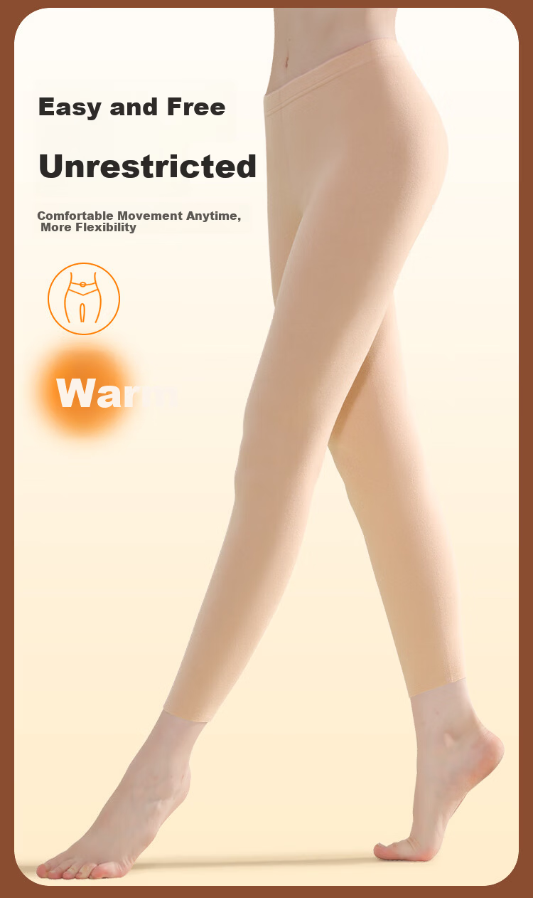 MiiOW Cashmere Silk Autumn Pants for Women, Warm High-Waist Seamless Slim-Fit Base Layer Leggings for Inner Wear And Heat Generation, 2026 New Skin Color 6