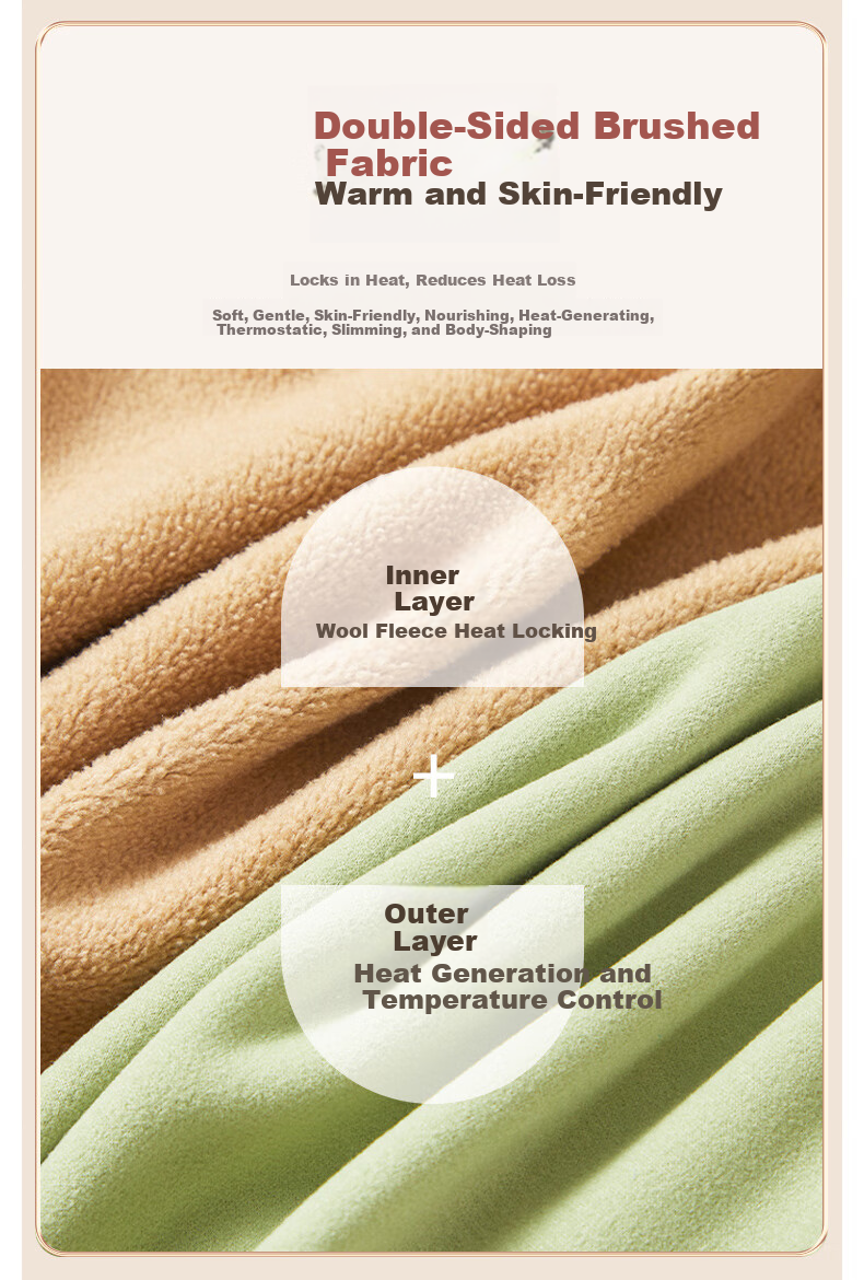 MiiOW Women's Thermal Pants [Warm Palace Knee Protection] Autumn Lamb Wool Fleece Thickened Cashmere Silk Cotton Leggings 2025 New Edition 5