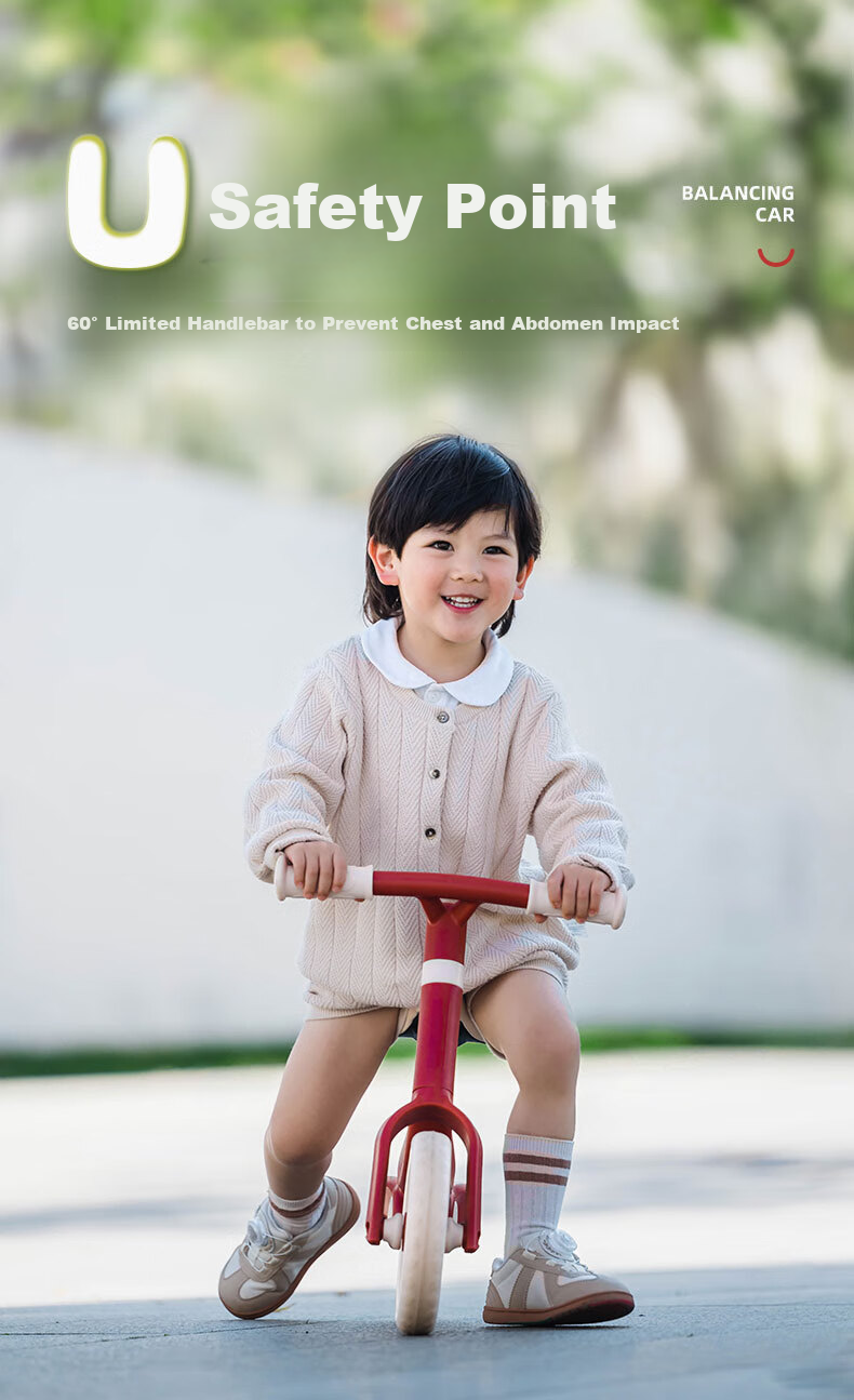 Manlong Children's Balance Bike, No Pedals, Self-Propelled Bicycle for Ages 2-3, Two-Wheel Glider, Kids' Birthday Gift 4
