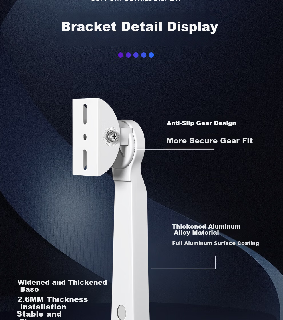 COMPCCTV Outdoor Surveillance Pole Mount Bracket for Security Cameras, Iron Clamp Holder for Utility Poles, Fence, Adjustable Goose Neck Joint, Wall Corner Installation Bracket 10