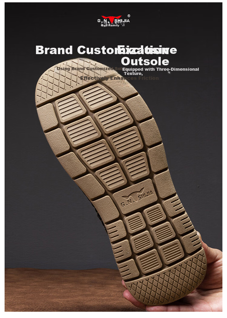 Bull Family Men's Summer Sandals Open Toe Hollow Breathable Thick Sole Durable Outdoor Casual Sports Beach Shoes 2