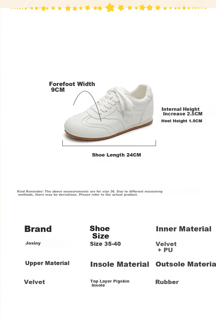 Zhuoshini Versatile White Sneakers for Women Soft Sole Sports Shoes White Size 35 (225mm) 2