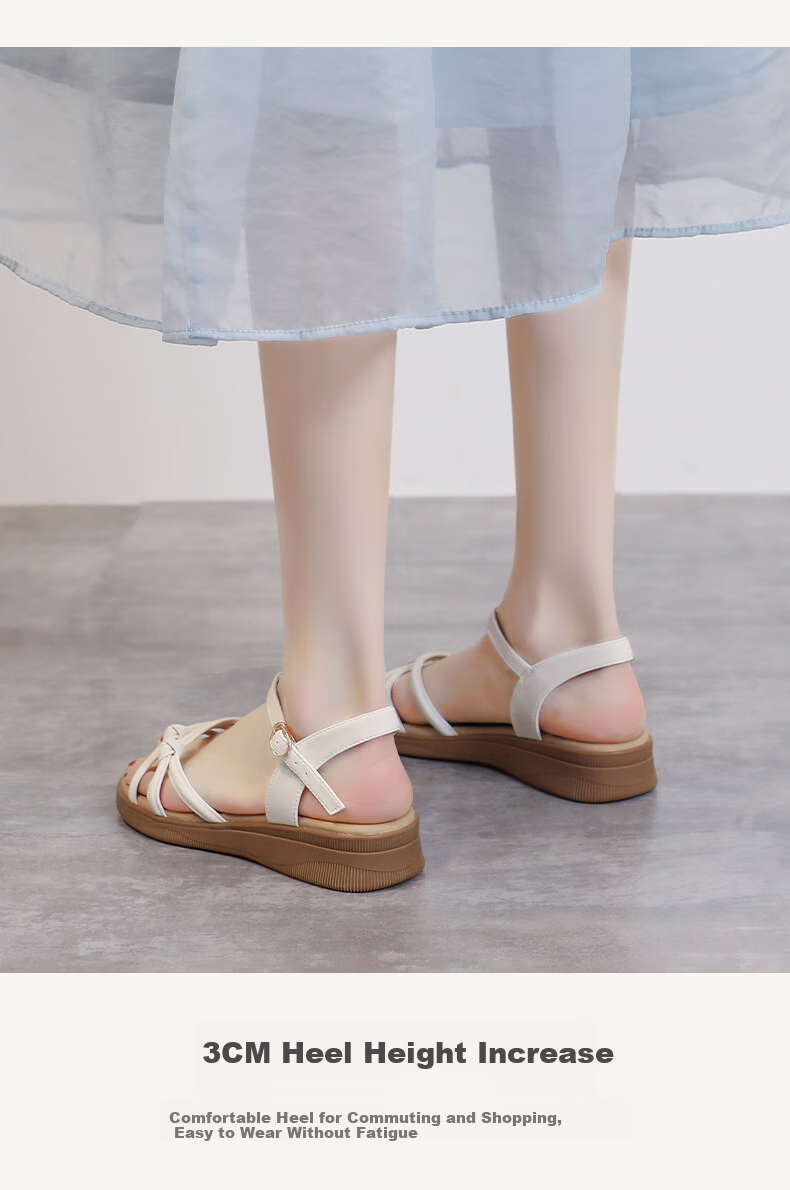 MULINSEN Women's New Commuter Elegant Roman Sandals Breathable Lightweight Summer Sandals Coffee Size 35 3